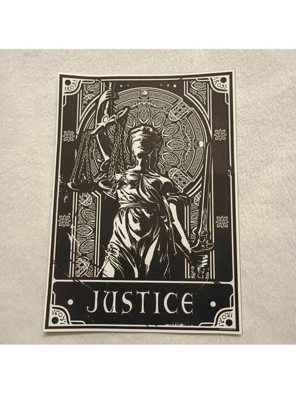 2/$10 Justice Tarot Card Canvas Art Print